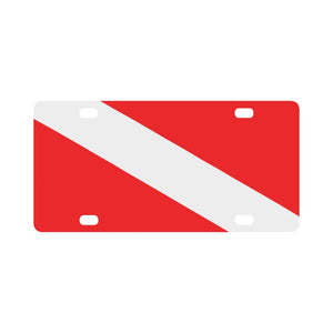 Flag - Diver Down No Txt Classic License Plate