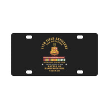 Load image into Gallery viewer, Hamburger Hill -2nd Bn 11th Artillery w Svc Ribbons Streamer X 300 Classic License Plate
