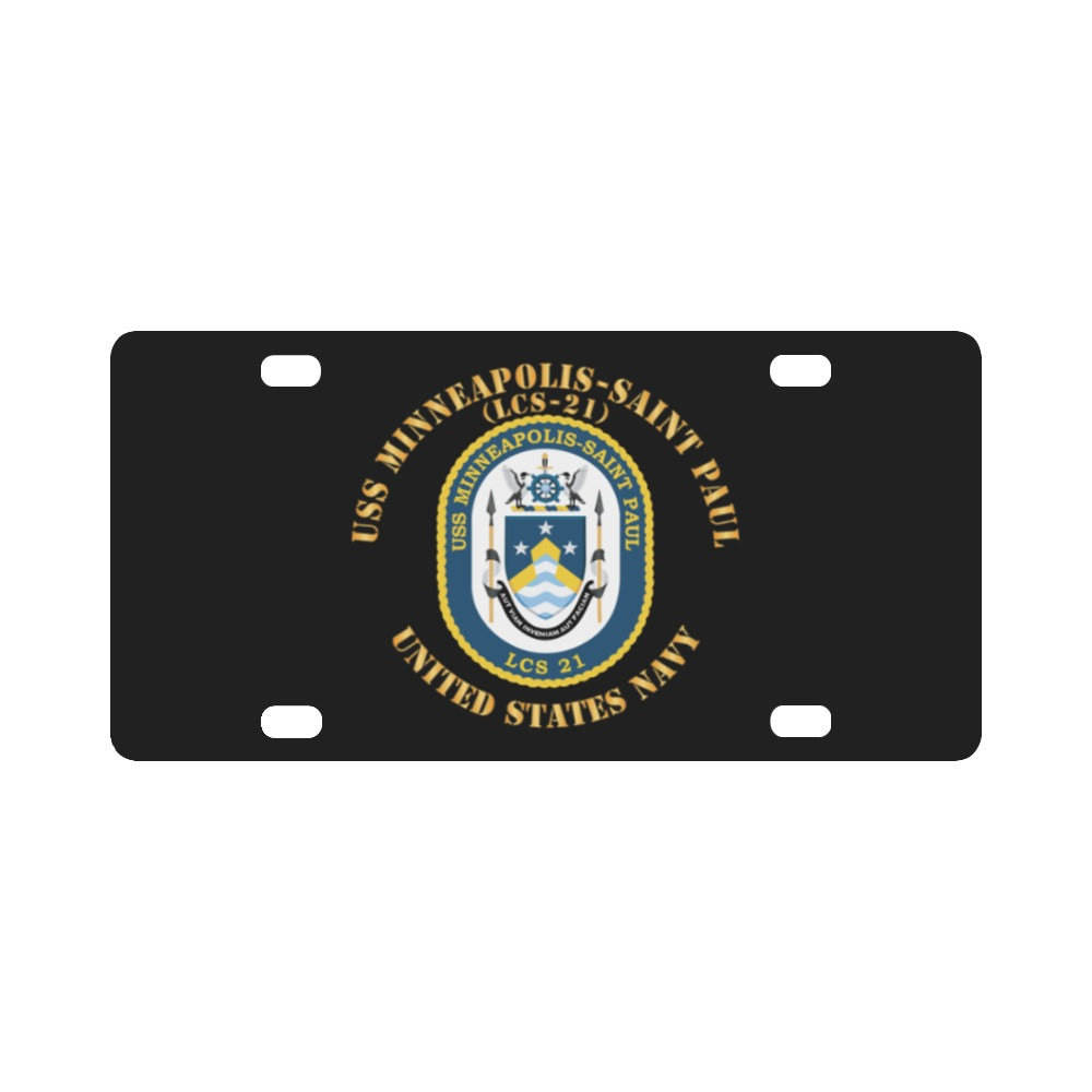 Navy - USS Minneapolis-Saint Paul (LCS-21) X 300 Classic License Plate