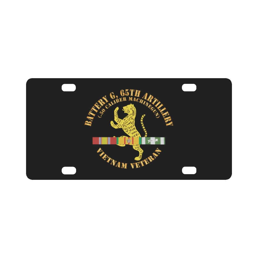 Battery G, 65th Artillery (.50 Caliber Machinegun) X 300 Classic License Plate