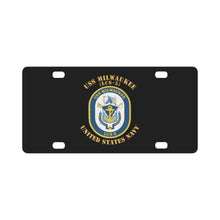 Load image into Gallery viewer, Navy - USS Milwaukee (LCS-5) X 300 Classic License Plate
