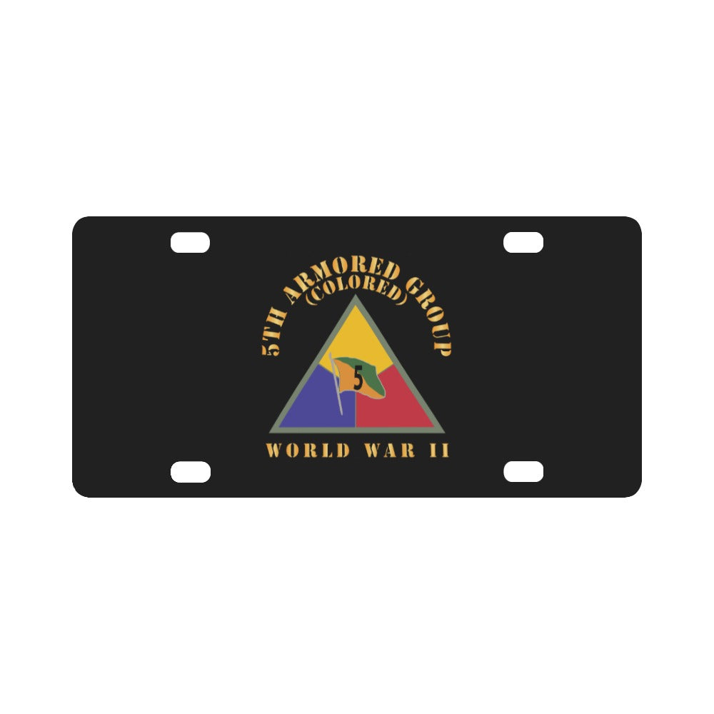 Army - 5th Armored Group (Colored) - DUI - WWII X 300 Classic License Plate