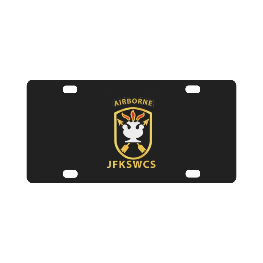 SOF - JFK Special Warfare Center - School SSI w JFKSWCS Classic License Plate