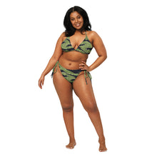 Load image into Gallery viewer, Tiger Stripe All-over print recycled string bikini
