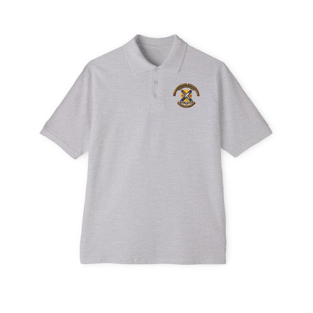 Men's Piqué Polo - 2nd Battalion, 2nd Infantry w Txt