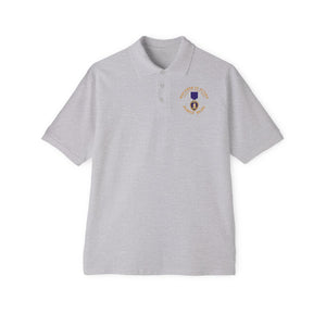 Men's Piqué Polo - Wounded in Action - Purple Heart V1