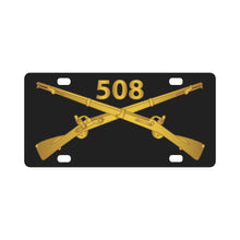 Load image into Gallery viewer, Army - 508th Infantry Regiment Branch wo Txt X 300 Classic License Plate
