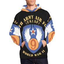 Load image into Gallery viewer, Men&#39;s All Over Print Hoodie (USA Size) (Model H13) - AAC - SSI - 9th Air Force - WWII - USAAF
