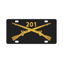 Load image into Gallery viewer, Army - 201st Infantry Regiment Branch wo Txt X 300 Classic License Plate
