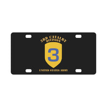 Load image into Gallery viewer, Army - SSI - 3rd Cavalry Division - US Army X 300 Classic License Plate
