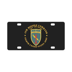 Army - 4th Missile Command - The Archers - SSI X 300 Classic License Plate