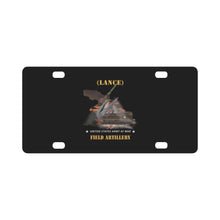 Load image into Gallery viewer, Army - Field Artillery - Multiple LANCE Firing Classic License Plate
