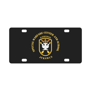 SOF - JFKSWCS - SSI wo Backgrnd Classic License Plate