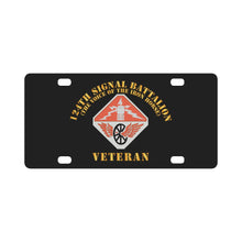 Load image into Gallery viewer, Army - 124th SIgnal Bn - The Voice of the Iron Horse - SSI - Veteran X 300 Classic License Plate
