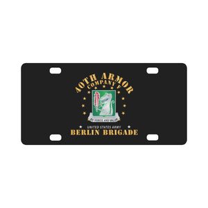 Army - Company F 40th Armor - Berlin Brigade X 300 Classic License Plate