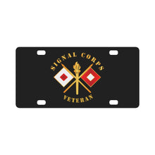 Load image into Gallery viewer, Army - Signal Corps - Veteran w Branch Classic License Plate
