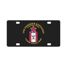 Load image into Gallery viewer, Army - COA - 2nd Engineer Battalion - Sapper Steel Classic License Plate
