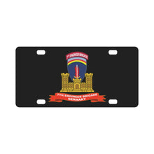 Load image into Gallery viewer, Army - 7th Engineer Brigade w Tab - Germany - ENG Br - Ribbon X 300 Classic License Plate
