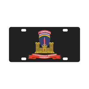 Army - 7th Engineer Brigade w Tab - Germany - ENG Br - Ribbon X 300 Classic License Plate