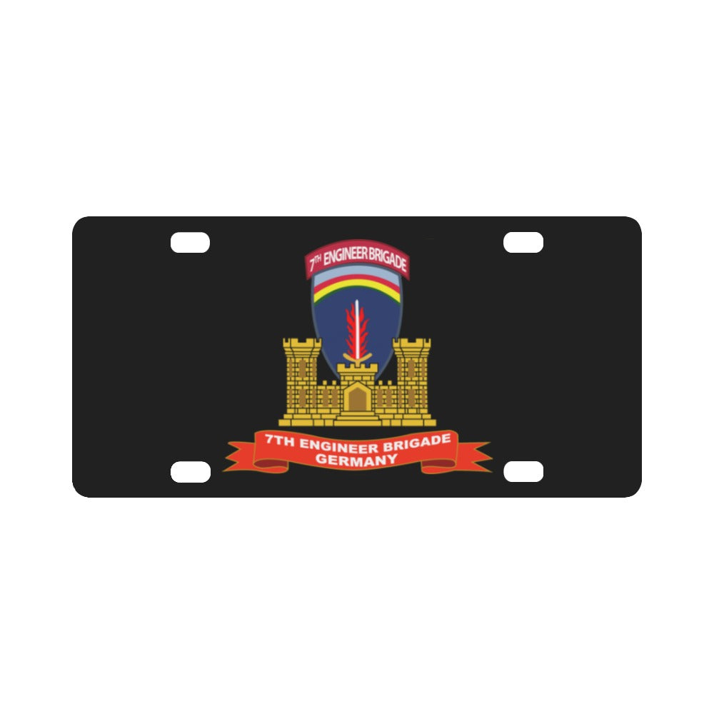 Army - 7th Engineer Brigade w Tab - Germany - ENG Br - Ribbon X 300 Classic License Plate