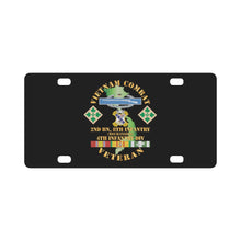 Load image into Gallery viewer, Army - Vietnam Combat Infantry Veteran w 2nd Bn 8th Inf (Mech) - 4th ID SSI X 300 Classic License Plate
