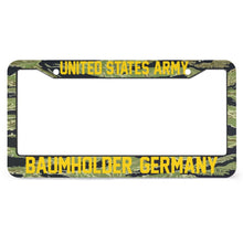 Load image into Gallery viewer, All Over Print License Plate Frame - US Army - Baumholder, Germany
