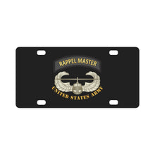 Load image into Gallery viewer, Army - Rappel Master Tab w Air Assault Badge - US Army Classic License Plate
