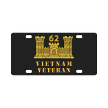 Load image into Gallery viewer, Army - 62nd Engineer Battalion - ENG Branch - Vietnam Veteran Classic License Plate
