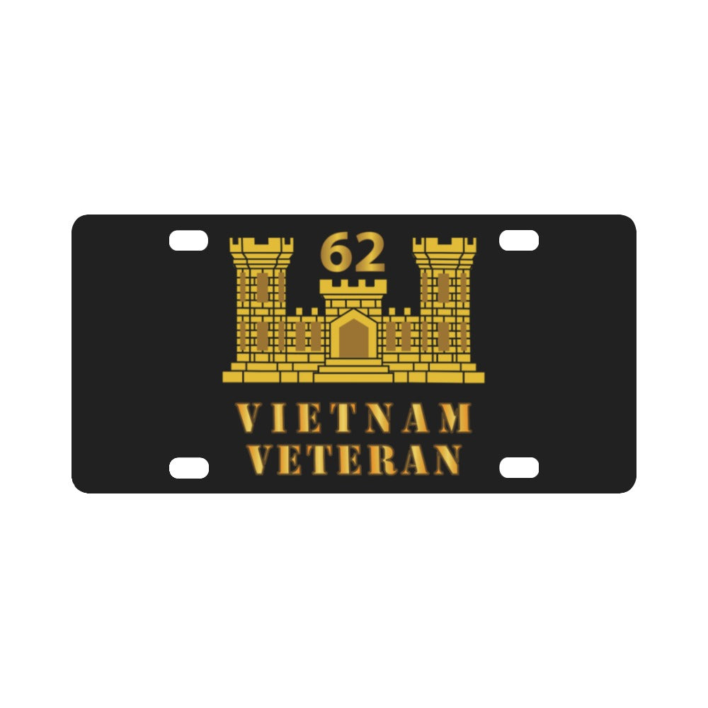 Army - 62nd Engineer Battalion - ENG Branch - Vietnam Veteran Classic License Plate