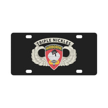 Load image into Gallery viewer, Army - Airborne Badge - 555th Parachute Infantry Bn - SSI w Triple NIckles Tab X 300 Classic License Plate
