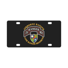Load image into Gallery viewer, SOF - 75th Ranger Regiment - Airborne Ranger wo DS X 300 Classic License Plate
