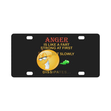 Load image into Gallery viewer, Anger - Is like a fart - Strong at First X 300 Classic License Plate
