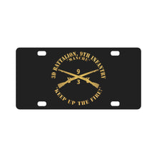 Load image into Gallery viewer, Army - 3d Bn 9th Infantry Regiment - Keep up the Fire w IN Branch X 300 Classic License Plate
