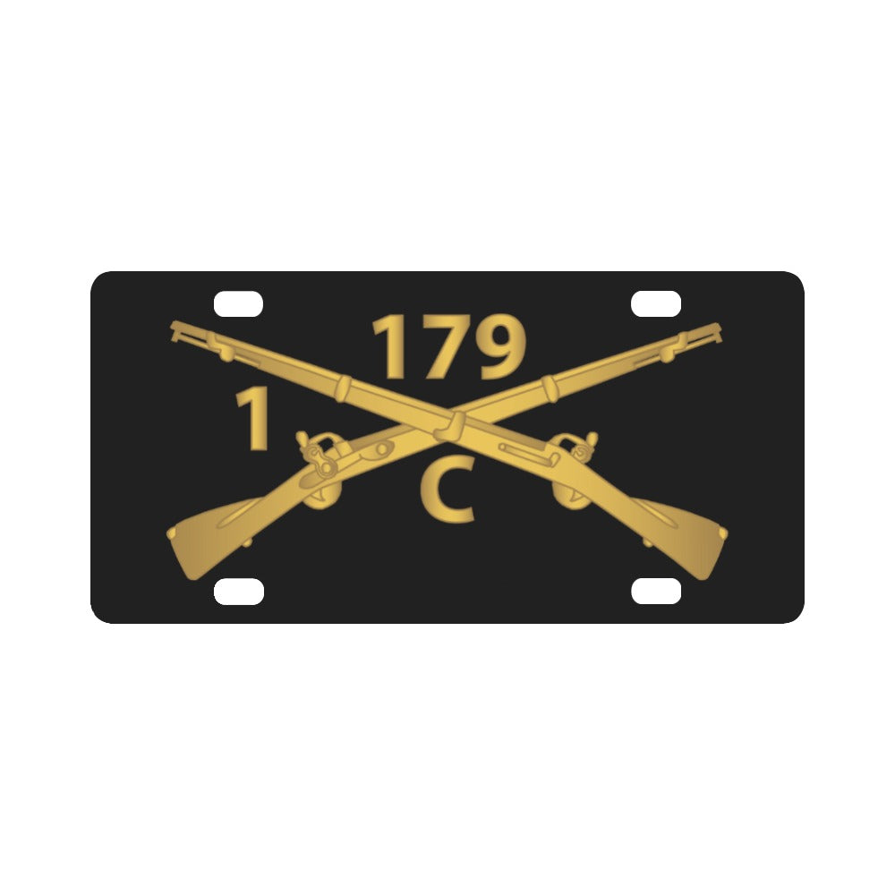 Charlie Company, 1st Battalion, 179th Infantry Regiment - Inf Branch wo Txt X 300 Classic License Plate