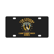 Load image into Gallery viewer, Army - 4th Squadron 7th Cavalry - Camp Gary Owen Korea Classic License Plate
