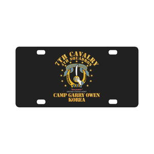 Army - 4th Squadron 7th Cavalry - Camp Gary Owen Korea Classic License Plate