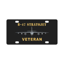 Load image into Gallery viewer, Airplane - B-47 Stratojet Bomber - Front - Veteran X 300 Classic License Plate
