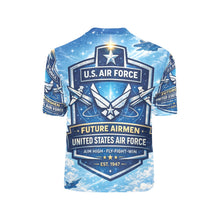 Load image into Gallery viewer, Little Kids' All Over Print Crew Neck T-Shirt - Young Patriot - Future Air Force
