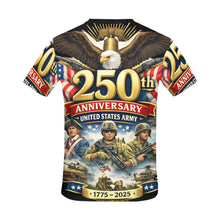 Load image into Gallery viewer, Men's All-Over Print Crew Neck T-Shirt — US Army - 250th Anniversary - 1775 - 2025
