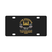 Load image into Gallery viewer, 11th Engineer Battalion - Camp Humphries 2nd Infantry Division - Korea X 300 Classic License Plate
