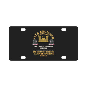 11th Engineer Battalion - Camp Humphries 2nd Infantry Division - Korea X 300 Classic License Plate