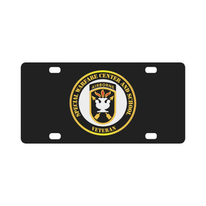 SOF - JFKSWCS - SSI - Veteran Classic License Plate