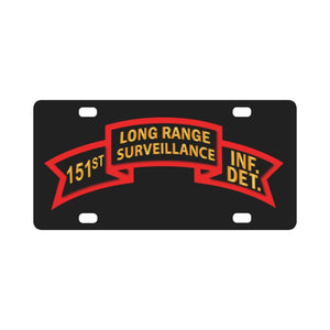 SOF - 151st Inf - LRSU Scroll - Surveillance X 300 Classic License Plate