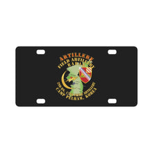Load image into Gallery viewer, Army - Field Artillery Radar - 2nd Bn 17th FA Camp Pelham Korea Classic License Plate
