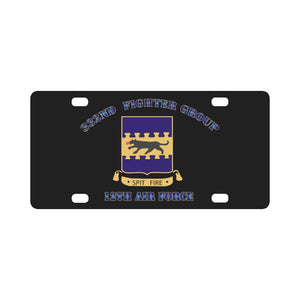 ACC - SSI - USAAF - WWII - 12th Air Force - 332nd Fighter Group with Text Classic License Plate