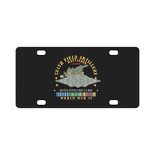 Load image into Gallery viewer, DUI - 284th Field Artillery Battalion - DUI w Br - 105MM Gun - Crew - EUR SVC WWII X 300 Classic License Plate
