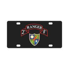 Load image into Gallery viewer, SOF - 2nd Ranger Battalion Scroll with DUI X 300 Classic License Plate
