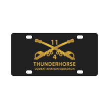 Load image into Gallery viewer, Cbt Avn Squadron - 4th Squadron, 11th ACR - Branch w Txt X 300 Classic License Plate
