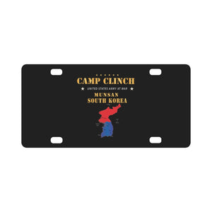 Camp Clinch - Munsan - South Korea w Map - Vert X 300 Classic License Plate