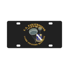 Load image into Gallery viewer, Army - US Paratrooper - 143rd Infantry Regiment X 300 Classic License Plate
